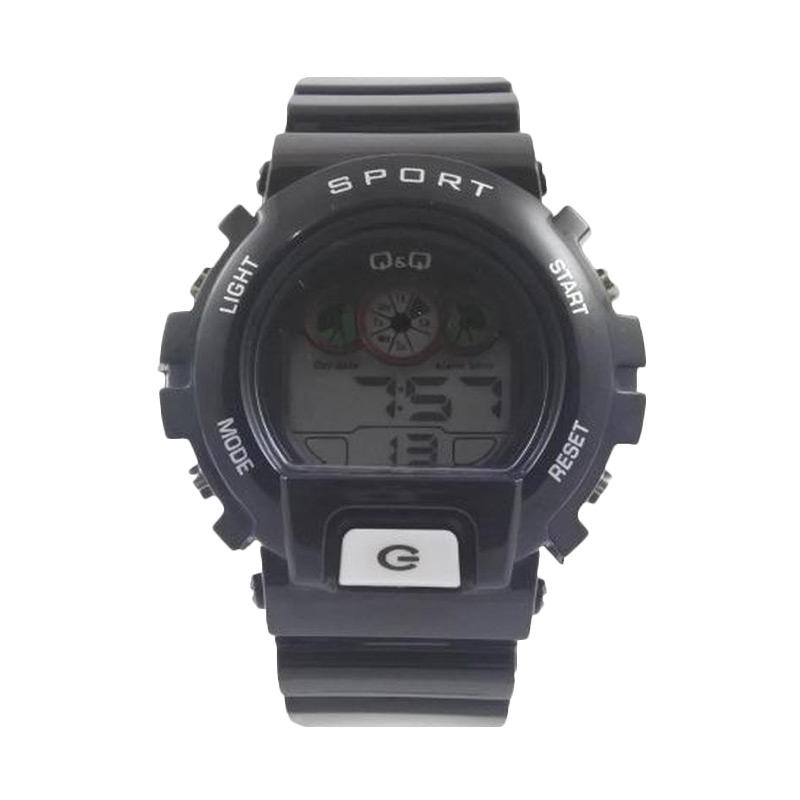 jual q q qq4477 rubber analog jam tangan unisex black jual q q qq4477 rubber analog jam tangan unisex black
