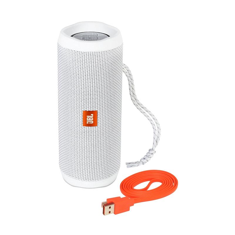 Jual JBL Flip 4 Portable Bluetooth Speaker White di Seller Elsa