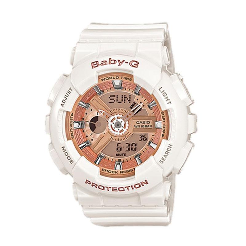 Promo CASIO BA1107A1 Jam Tangan Wanita White Rose Gold Diskon 35