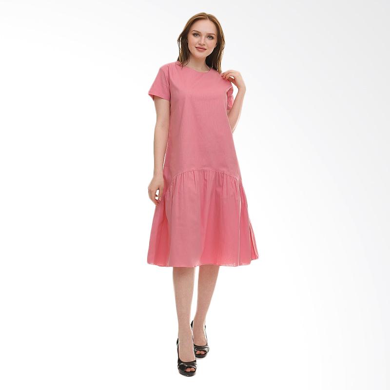 Jual Daily Deals - Madeleine Olive Midi Dress Wanita