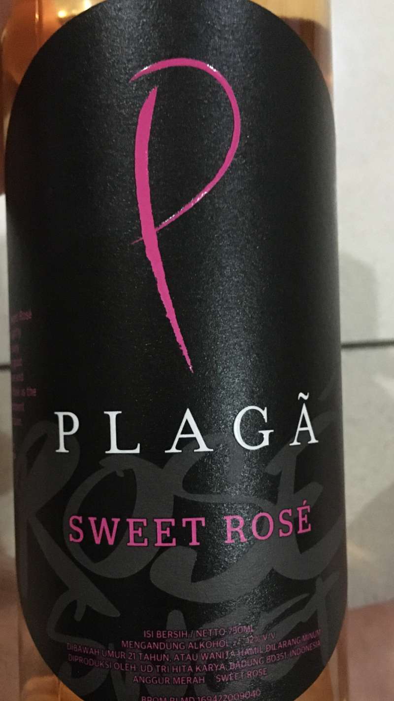 Jual PLAGA WINE SWEET ROSE [750ML 12VOL ] di Seller mirasqu Kota