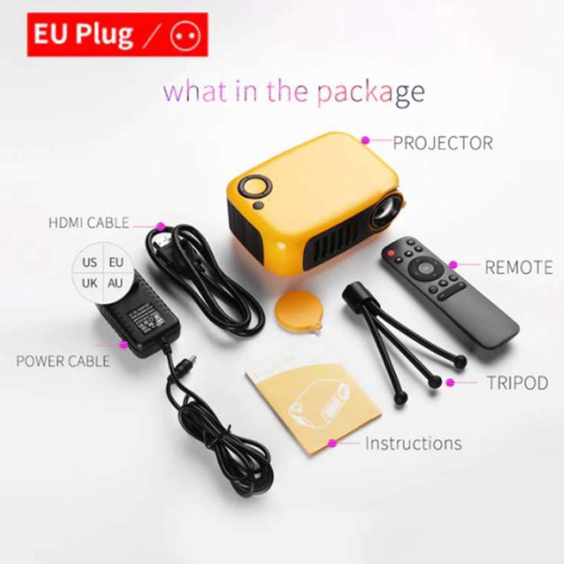 Promo Mini Projector A2000 Full HD 1080P Video Portable PAKET LENGKAP ...