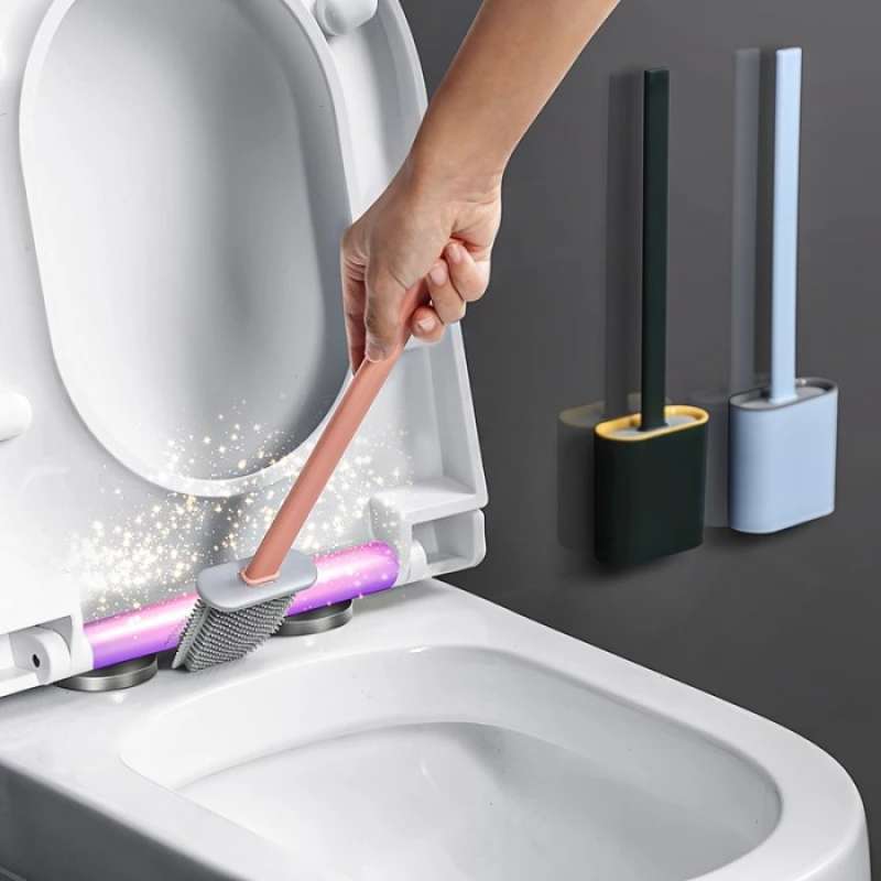 Jual Sikat Toilet Silicone Model Tempel Dinding/brush Toilet Silicon Di