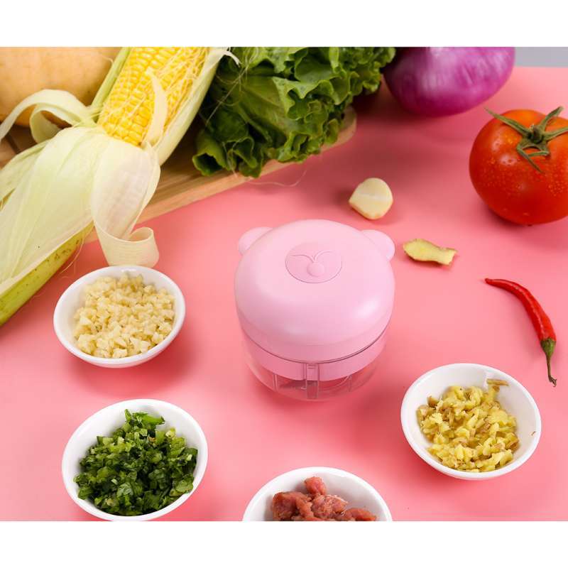 Promo 2Pieces Mini Electric Garlic Food Chopper Vegetable