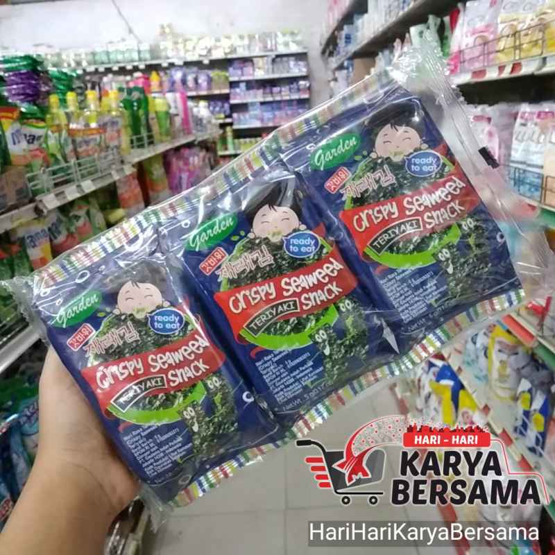 Jual GARDEN CRISPY SEAWEED SNACK TERIYAKI FLAVOR 3'S X 5GR di Seller
