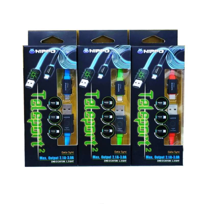 Jual Promo Hippo Kabel Data Usb Type-C 3.0A Teleport 2 2M - 2 Meter