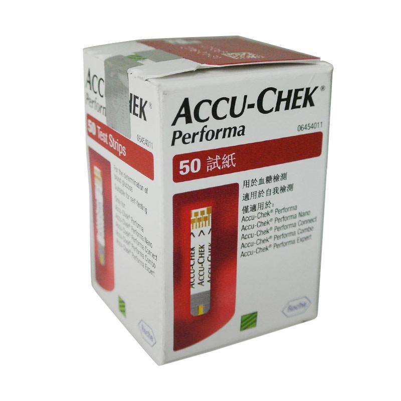 Jual accu check performa strip peralatan medis 50 strips di seller