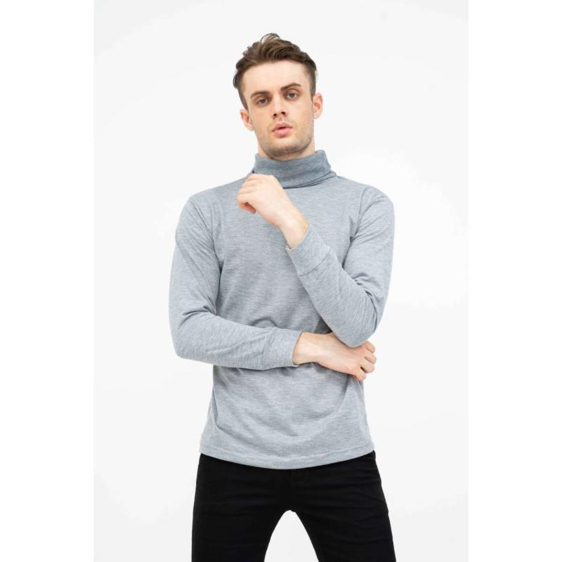 Promo Turtle neck pria lengan panjang kaos slim fit kerah tinggi