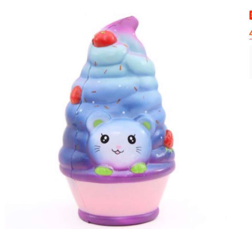 Jual PROMO SQUISHY LICENSED Lei Lei Cat Ice cream 100% ORI (Rainbow) di