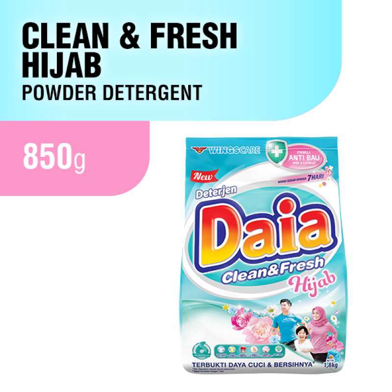 âˆš Daia Clean & Fresh Hijab Detergent [850 G] Terbaru September 2021