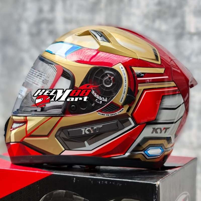 Promo KYT K2 Rider IRON MAN Helm Full Face KYT K2R di Seller Helm Mart