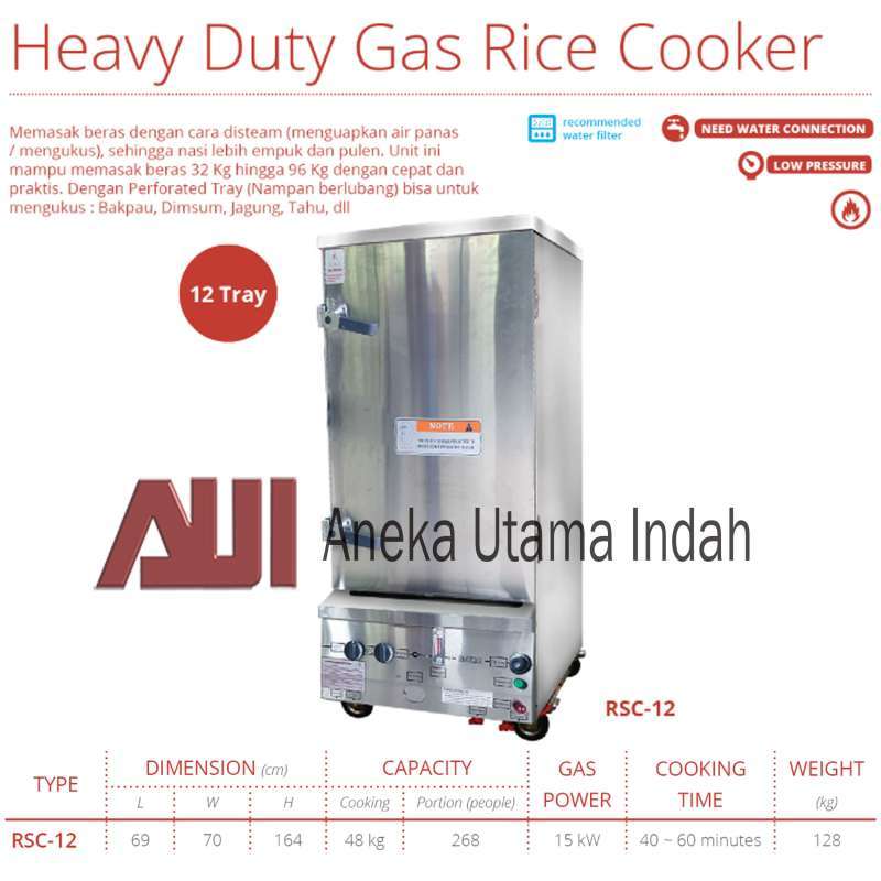 Promo GETRA RSC12 HEAVY DUTY GAS RICE STEAMER (COOKER) / MESIN PEMASAK