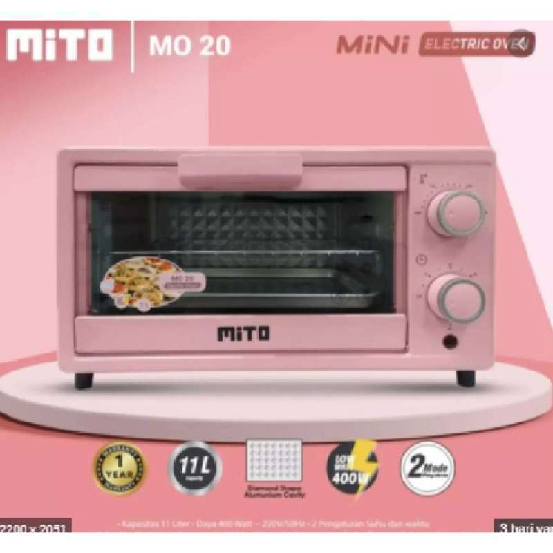 Promo Mito MO20 Mini Electric Oven Pink [11 Liter] Diskon 29 di