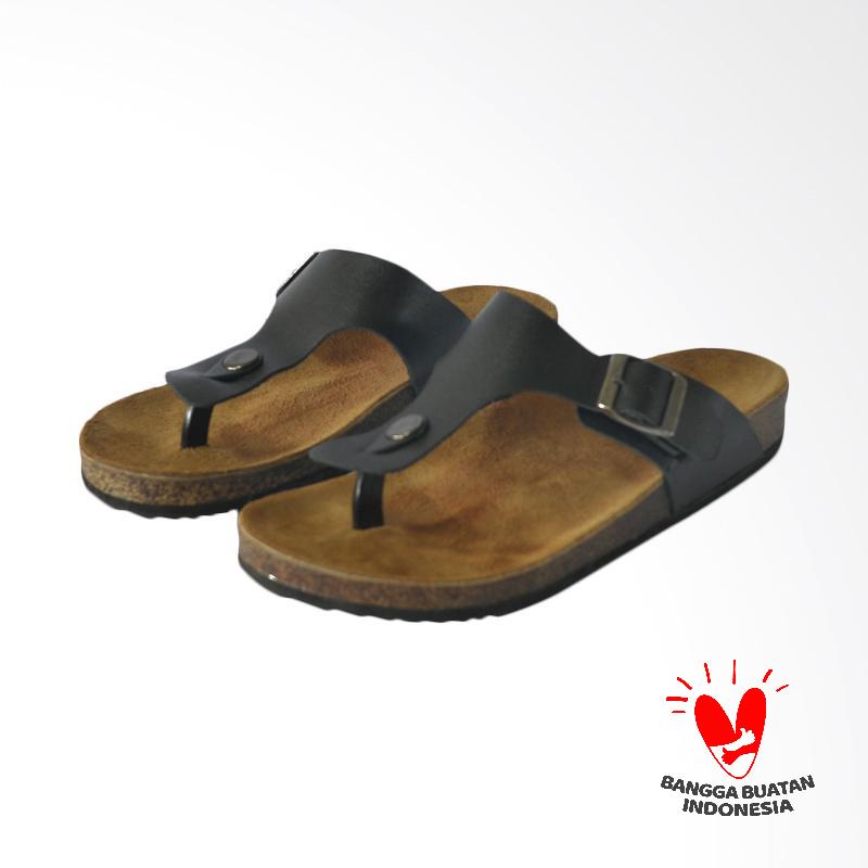 Jual Fellas Casual Simple Genuine Leather Sandal Pria 