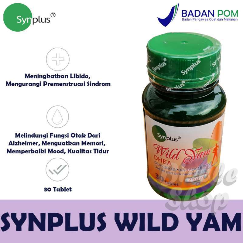 Jual Synplus Wild Yam DHEA 25 Mg 25Mg 30 tabs Vitamin Kesehatan