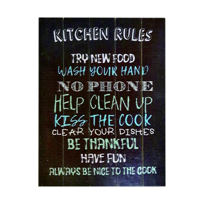 Jual Artistic 18 Kitchen Rules Poster Kayu Solid Dekorasi 