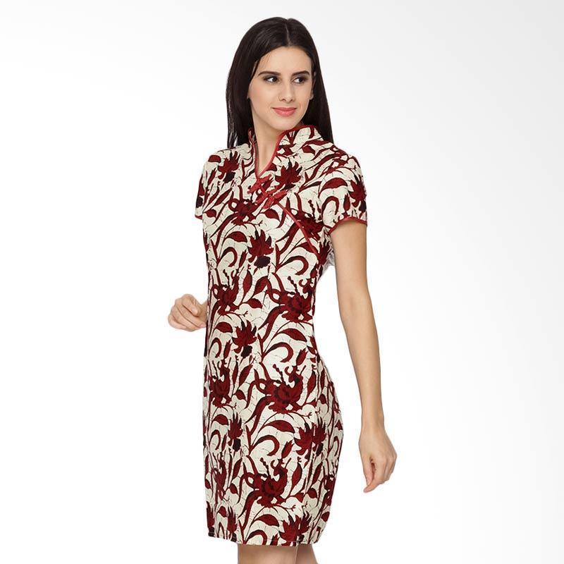 Jual FBW Shanghai Cheongsam Batik Dress - Putih Merah