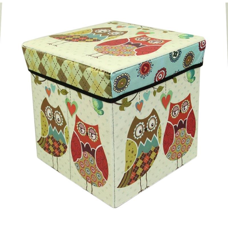Jual Homestuff Storage Chair Box Motif Kotak Serbaguna