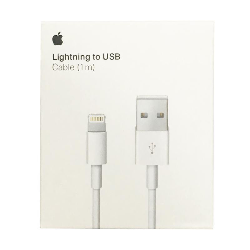 Jual Apple Kabel Data for iPhone/iPad/iPod - Putih [Original] - Putih