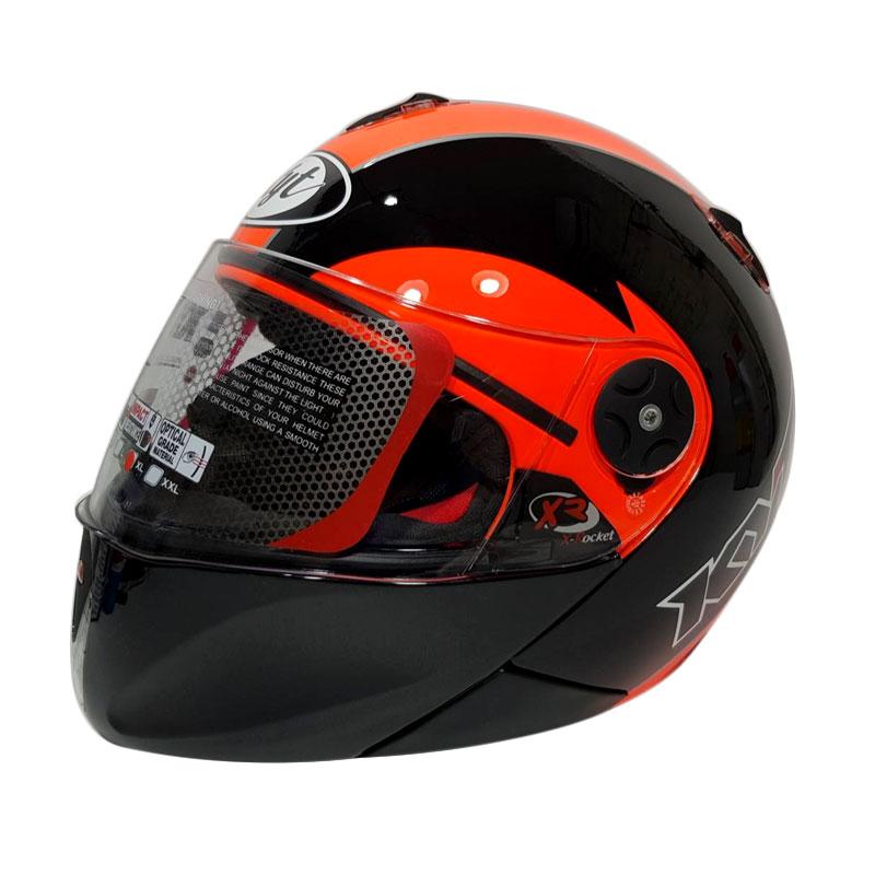 Jual KYT X Rocket Helm Full Face Black Red Fluo di Seller SIXBROTHER