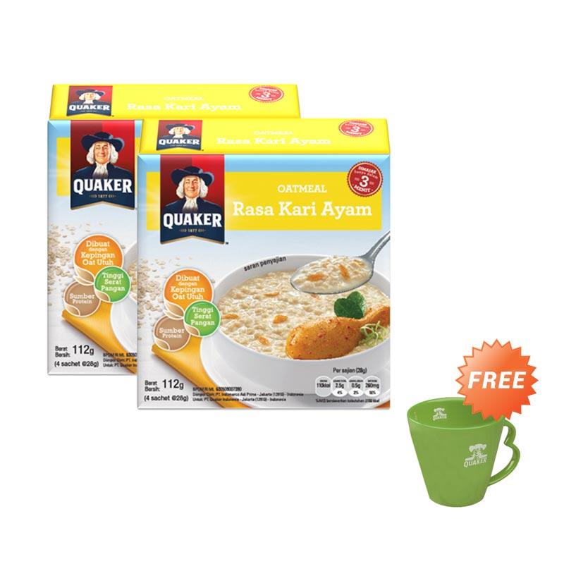 jual groceries quaker instant oatmeal kari ayam box 4s 2 pcs free mug harga jual groceries quaker instant oatmeal kari ayam box 4s 2 pcs free mug harga