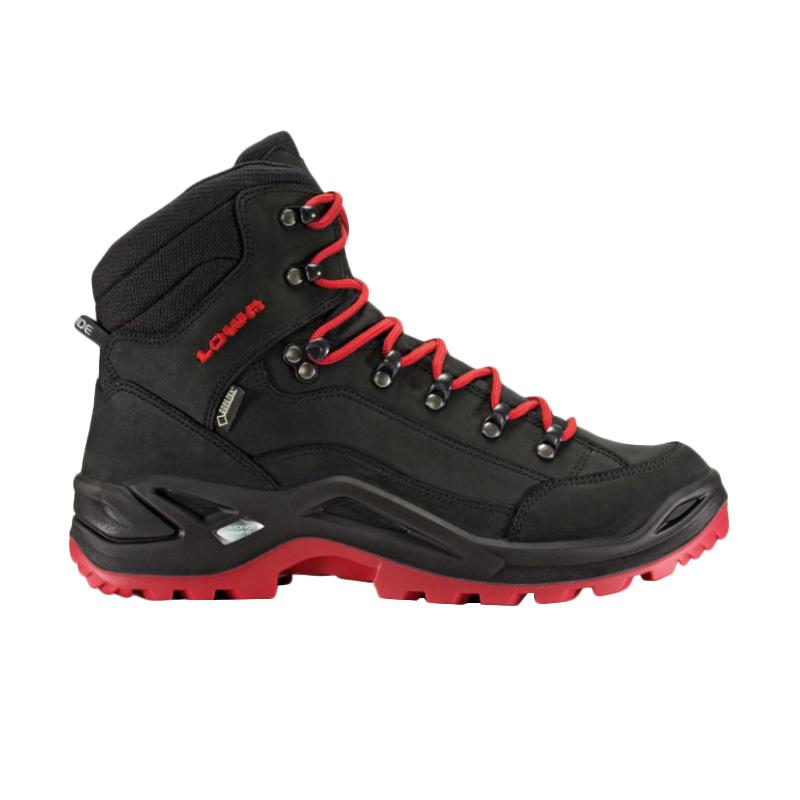 Jual Lowa Ringan  Sepatu  Hiking Pria  Black Red Original 