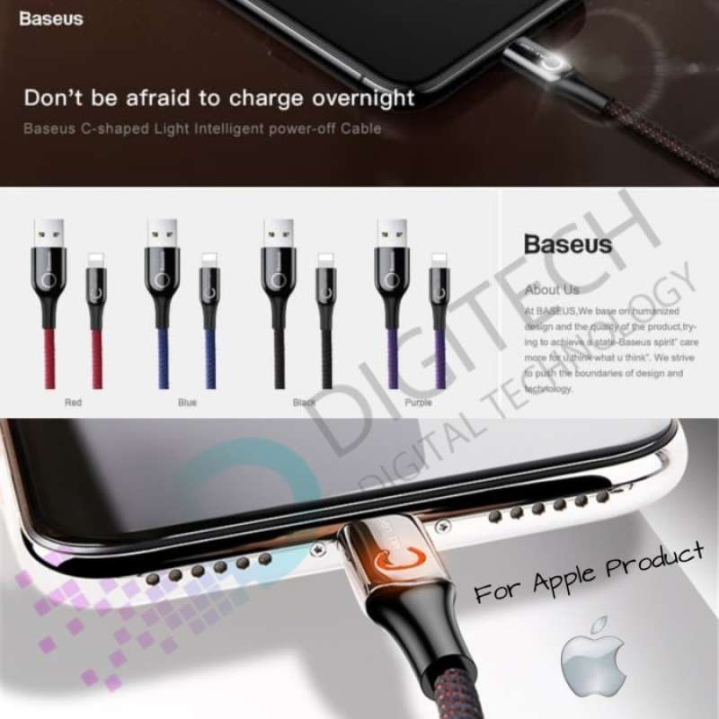 Jual Kabel Data BASEUS IPHONE IPAD Automatic POWER OFF Fast Charging 2
