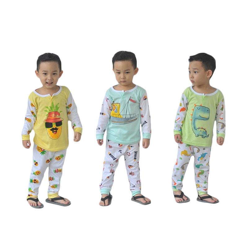 Jual Kazel Piyama Boy Ship Setelan Baju Tidur Anak [3 pcs] di Seller