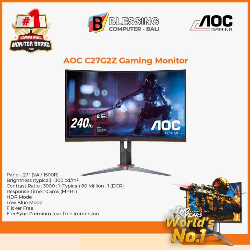 Jual Monitor Gaming AOC C27G2Z / AOC C27G2Z/70 FHD 240Hz 0.5ms HDR Mode