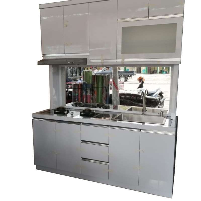 Jual kitchen set wastafel kompor cooker hood rak piring (Kode 010)) di ...