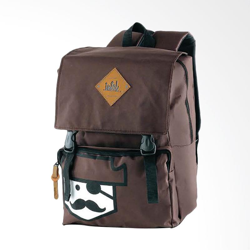 jual inficlo denim tas ransel pria coklat smm980 jual inficlo denim tas ransel pria coklat smm980