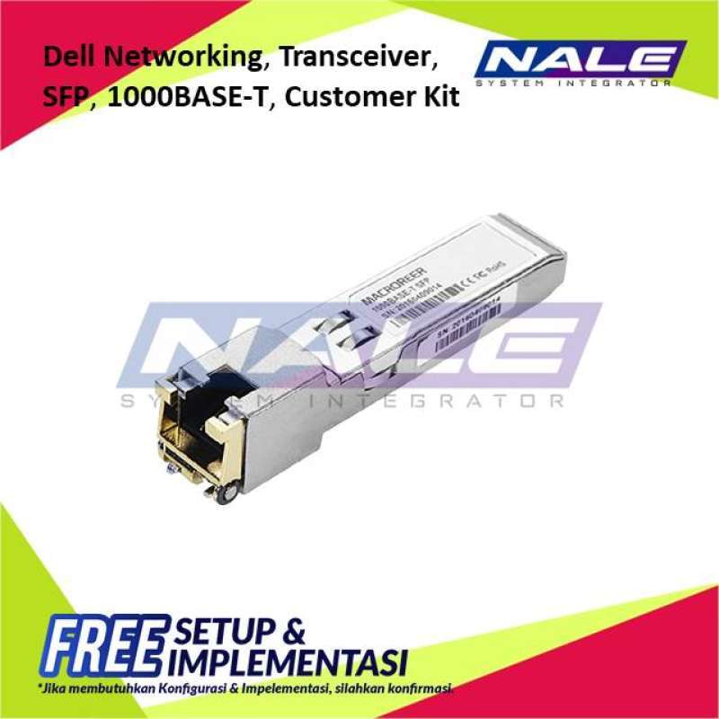 Jual Dell Networking, Transceiver, SFP, 1000BASET, Customer Kit di