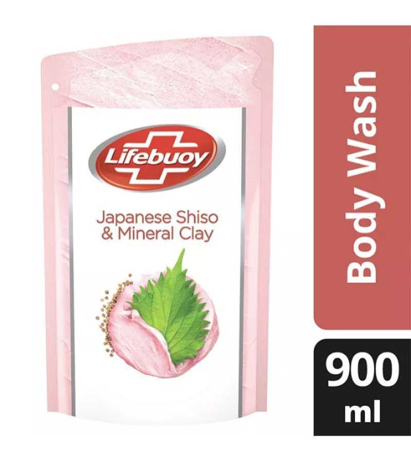 Jual LIFEBUOY BODY WASH LIQUID SHISO & MINERAL CLAY 900ml di Seller