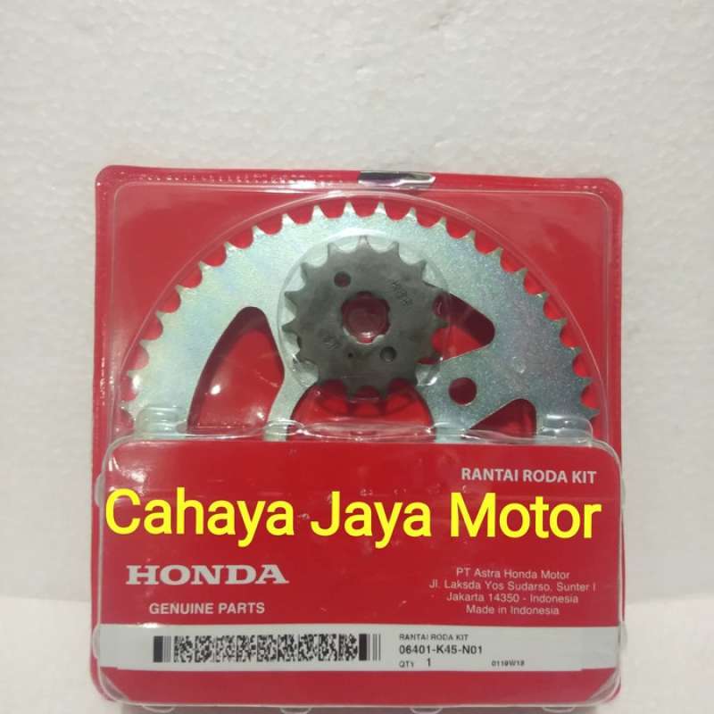 Jual paket rante gir atau gear paket set cb150r led k45 original honda
