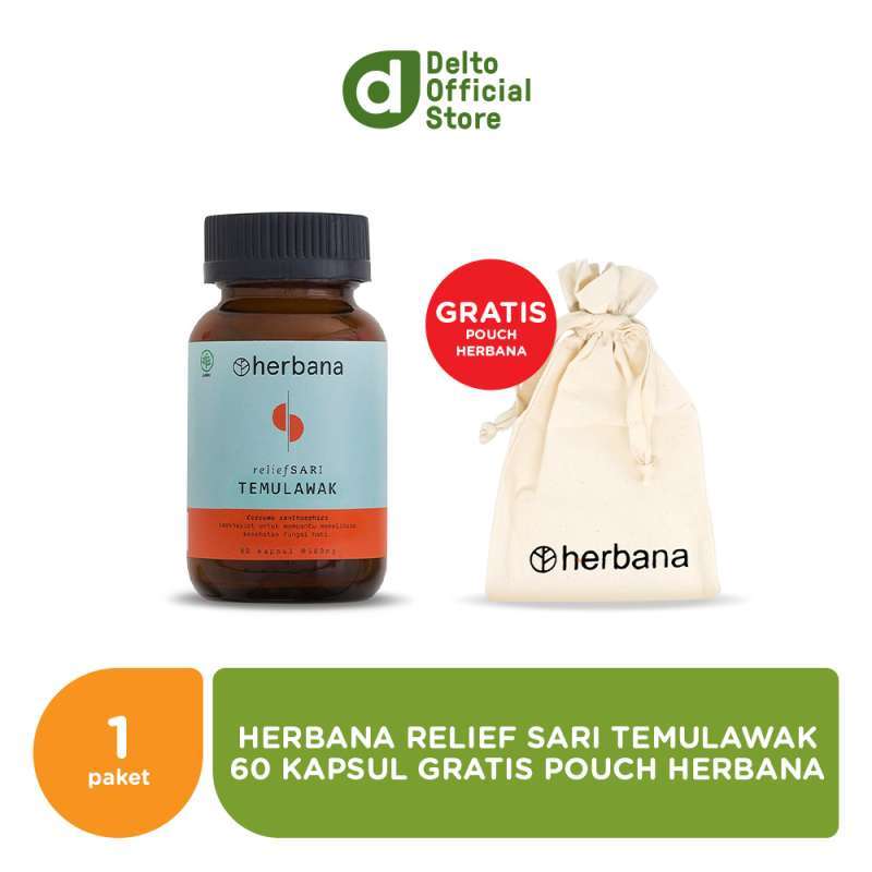 Jual Herbana Relief Sari Temulawak 60 Kapsul di Seller Deltomed Official Store Setu, Kota