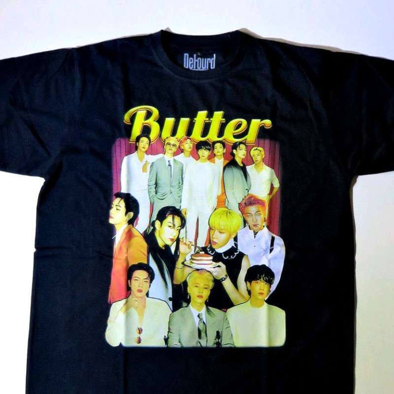 Jual BTS Butter Rap Tee Kaos Musik KPop BTS di Seller ABLH STUFF
