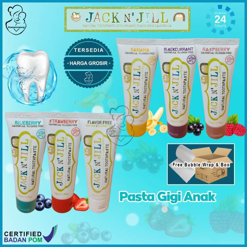 Jual BPOM Jack n Jill natural toothpaste pasta gigi odol bayi anak kids