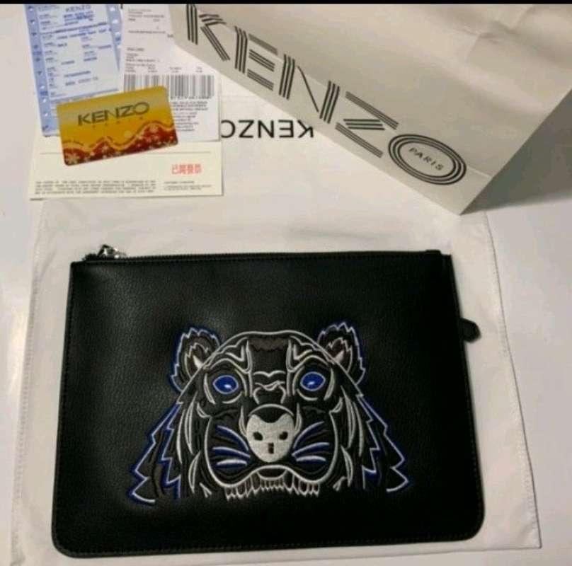 Promo Kenzo Paris Clutch Tiger All Variant Pouch Leather 100