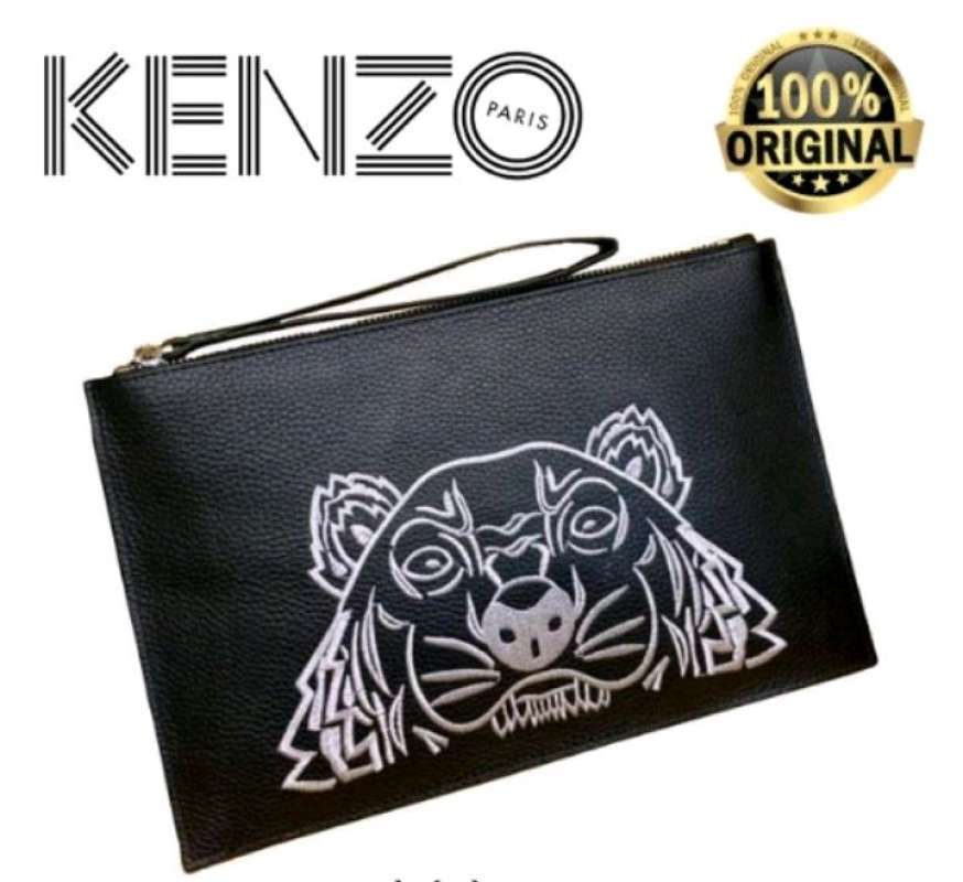 Promo Kenzo Paris Clutch Tiger All Variant Pouch Leather 100