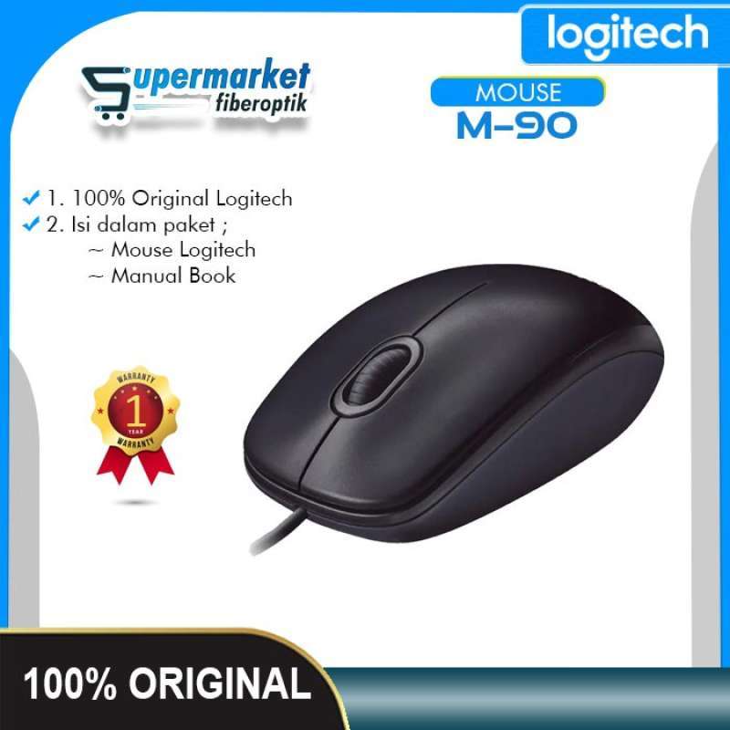 Jual Logitech M90 Mouse USB Cable Wired Original Mouse Logitech di