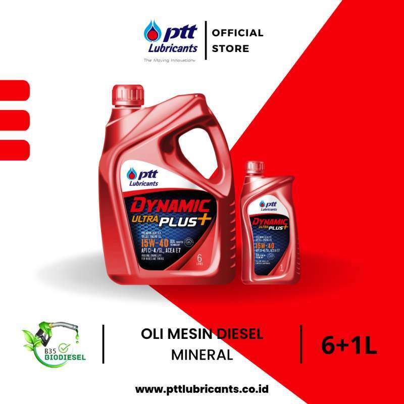 Jual PTT Lubricants Dynamic Ulra Plus+ SAE 15W40 API CK-4/SN [6+1]L di ...