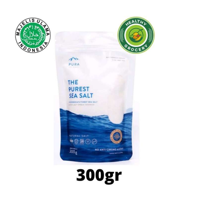 Jual Pura Seasalt Purest Sea Salt 300gr Garam Laut Natural Fine / Halus ...