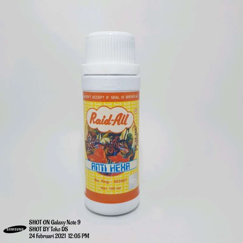 Jual Anti Hexa 100ml - Obat Ikan Louhan Perut Kembung Parasit Hexamita
