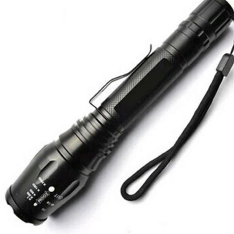 Promo Senter Police Swat LED Cree T6 3800 Lumens 2 Baterai 18650 - E27