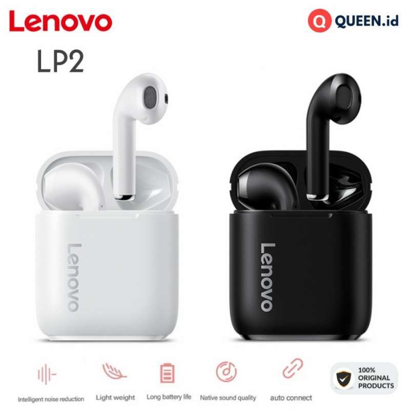 Jual Lenovo LP2 Headset Bluetooth Wireless Stereo TWS Noise Reduction ...