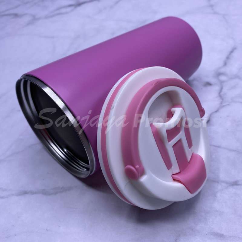 Promo Tumbler Coffee Stainless Steel 350 mL Merah Muda Diskon 4 di