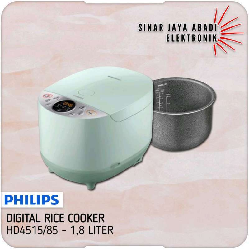 Jual PHILIPS HD4515/85 Fuzzy Logic Digital Rice Cooker 1.8 L Dessert