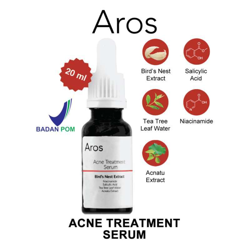 Jual AROS SKINCARE ACNE TREATMENT SERUM WAJAH JERAWAT BIRD'S NEST