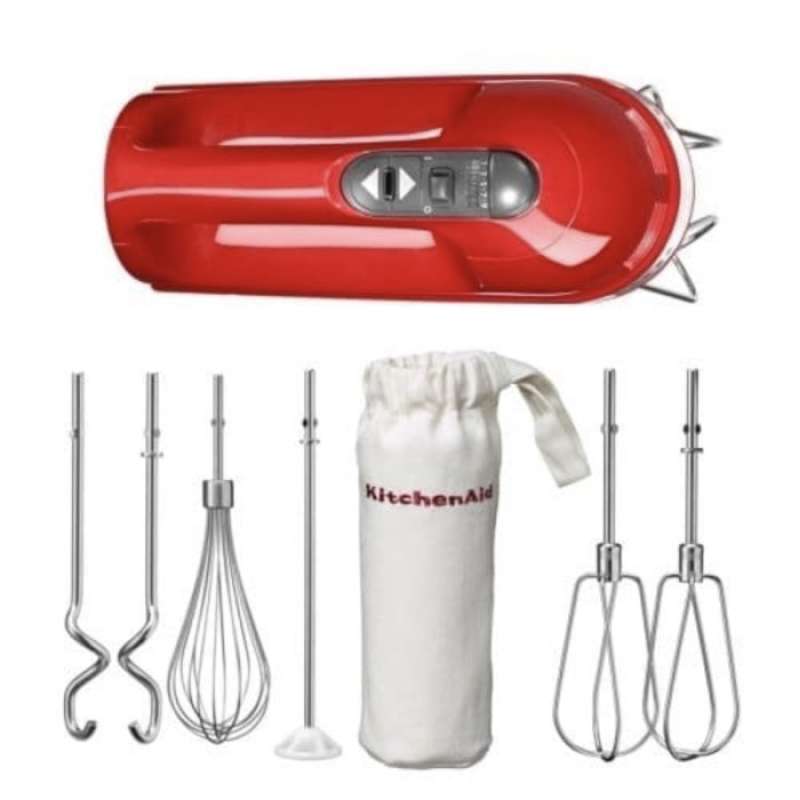 Promo KitchenAid 9 Speed Hand Mixer Empire Red Original Diskon 9 di