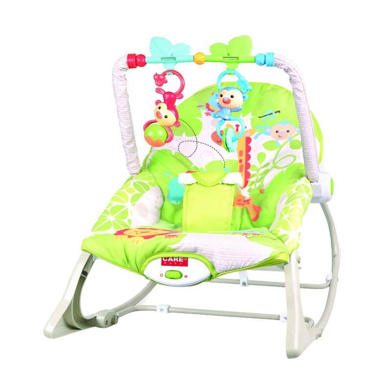 Promo Care Bouncer Rocker Monkey Lion Baby Bouncer Green di Seller